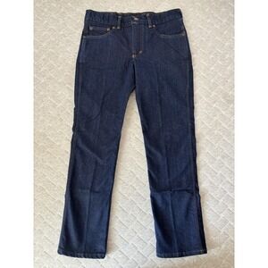 Origin Legit Fit Jeans Mens 36x32 Blue Dark Wash Straight Leg Denim Made USA